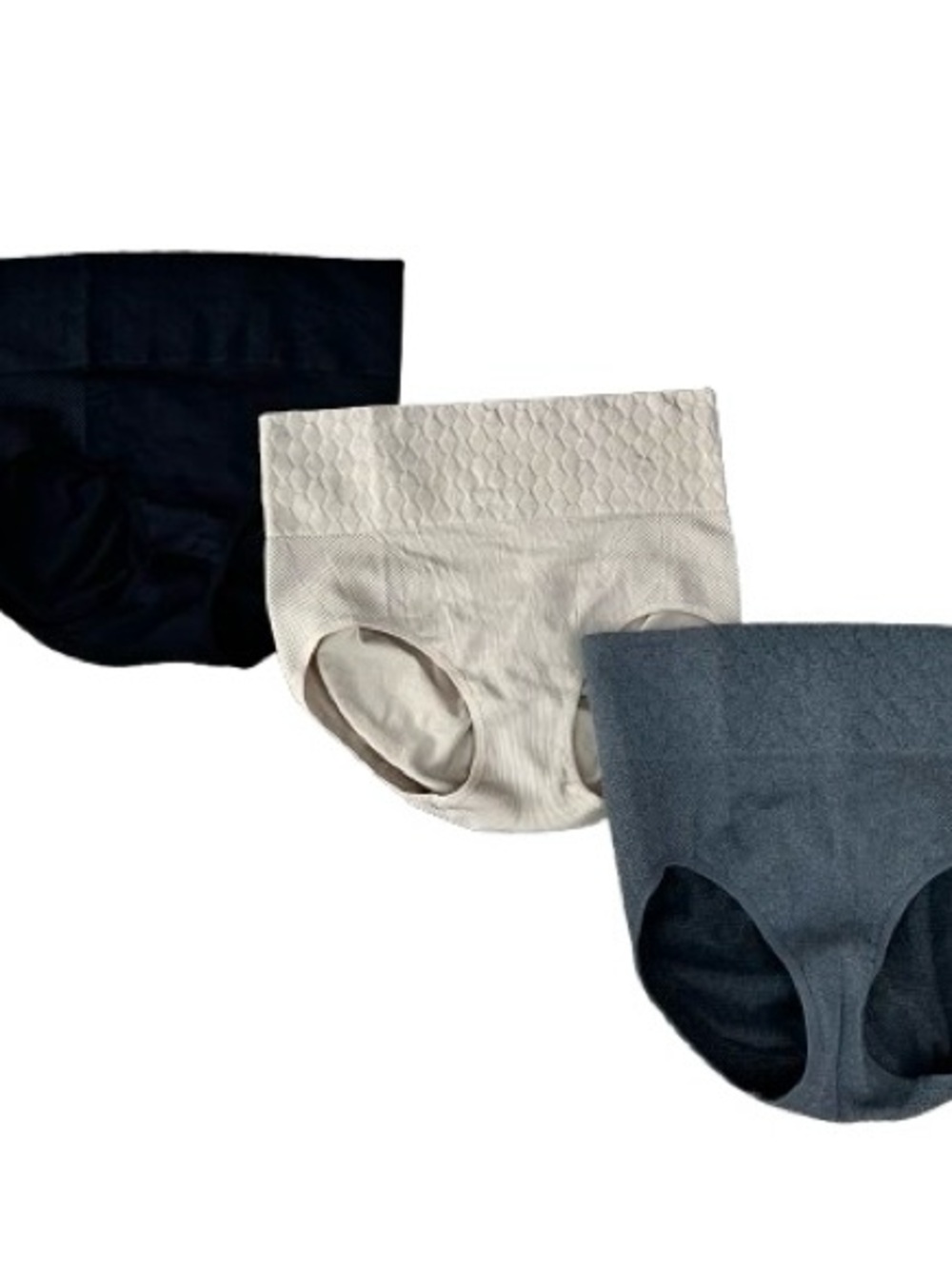 Under Where? Seamless Shapewear Panties Set 3 XL Beige, Black, Gray High Waist